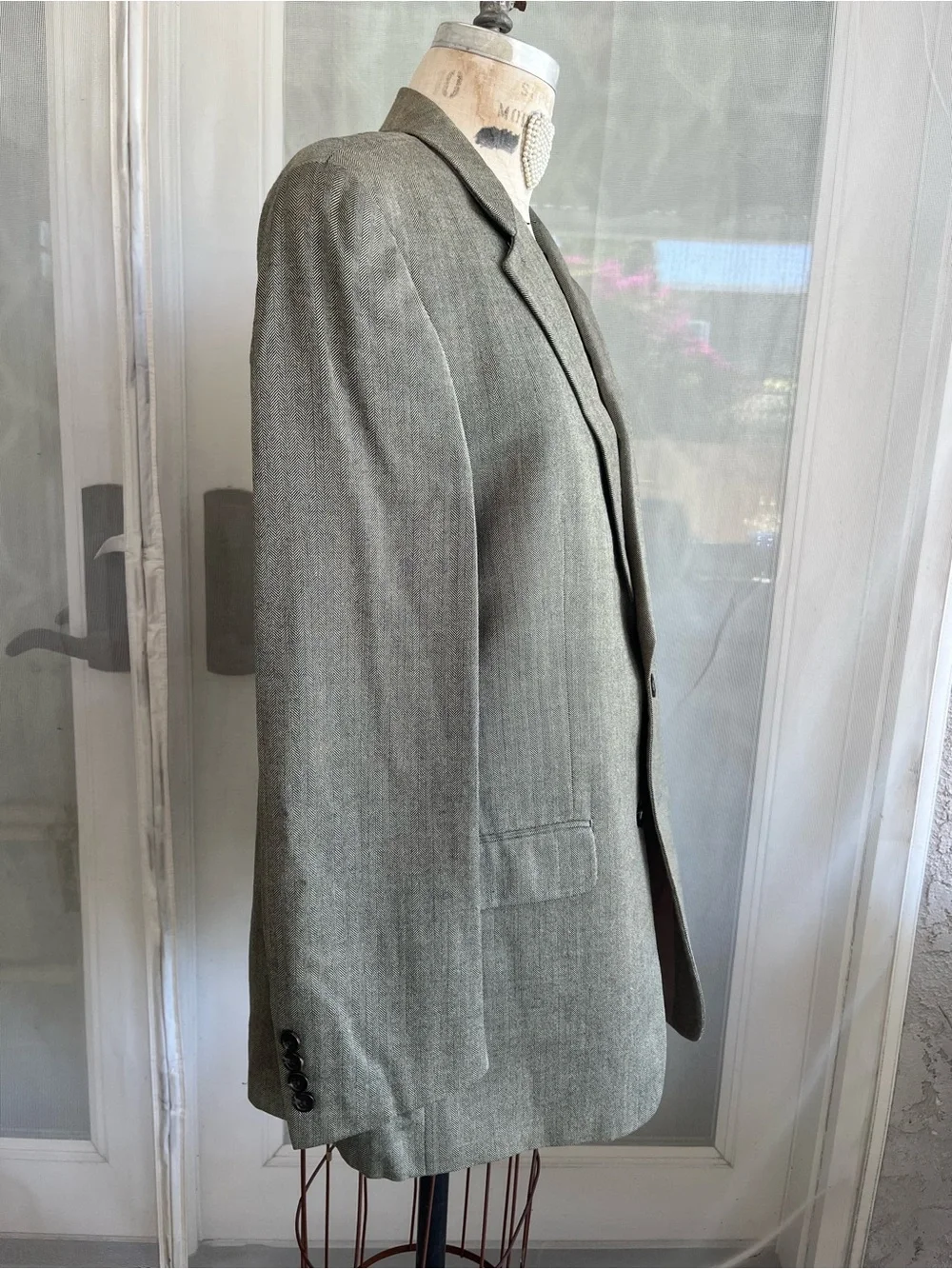 Ralph Lauren Men's 40R Olive Green Single-Breasted Wool Silk Sport Coat